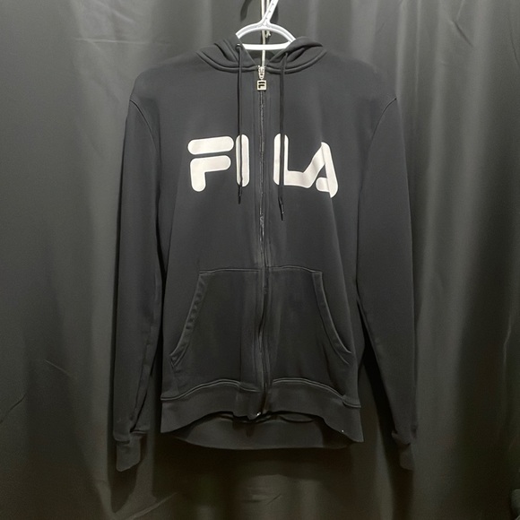 FILA hoodie black zippered - Picture 1 of 5